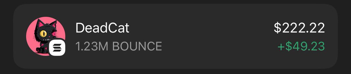 vveefo's tweet photo. $250 worth of $BOUNCE giveaway!

I partnered with Bounce team to give some coins away to all of you

to enter:

• drop your sol wallet
• follow @deadcatbounce67 

check your wallets during the next hours, tokens going out 🐈‍⬛ https://t.co/DKTXK4aSyY