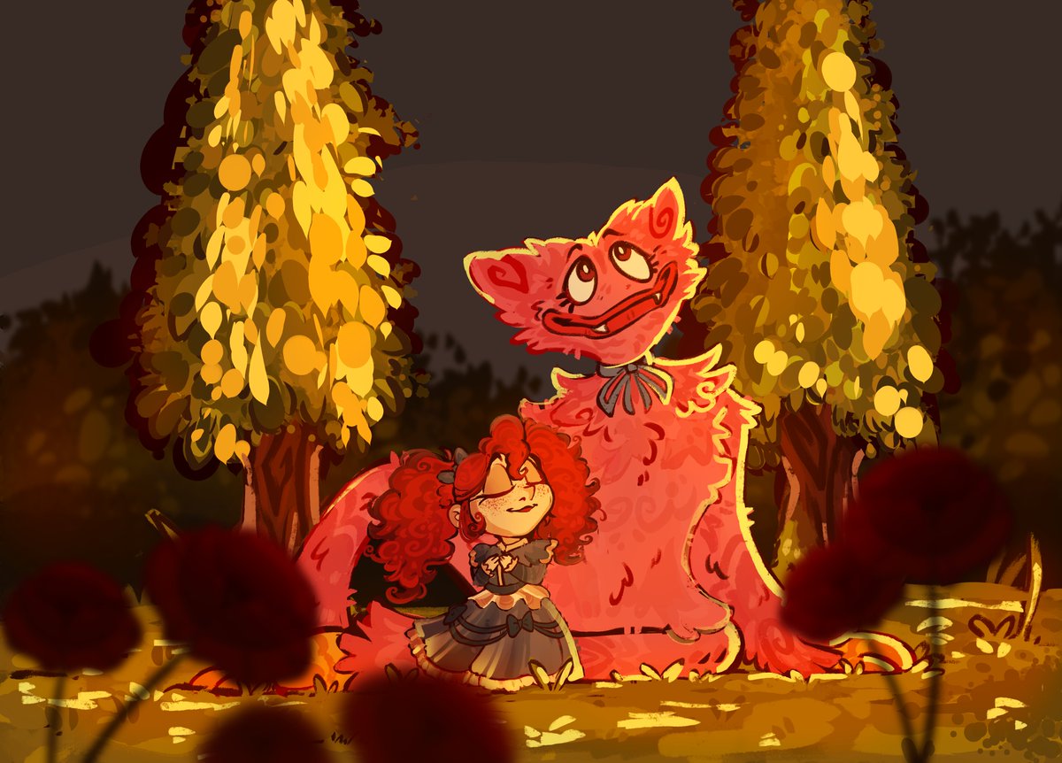 Spicyyoni's tweet photo. I wanted to redraw it,, 
Theyre so cute oughh 😭🩷🩵

#poppyplaytime #kissymissy https://t.co/aC9ewF6rZs