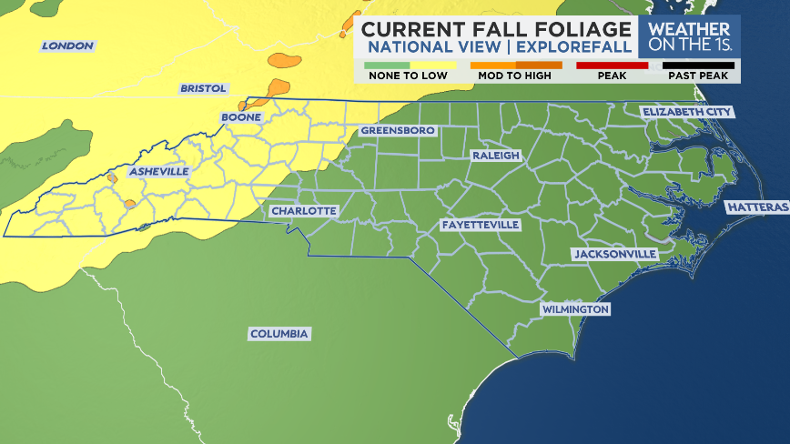 NoelRehm's tweet photo. Yes, we are bringing out the fall foliage map! Trees are now beginning to show autumn colors throughout western North Carolina. Peak fall color is only a matter of weeks away for much of the state.
#ncwx #cltwx #fallfoliage #autumn #fallcolor #leafseason https://t.co/AuEiplvob7