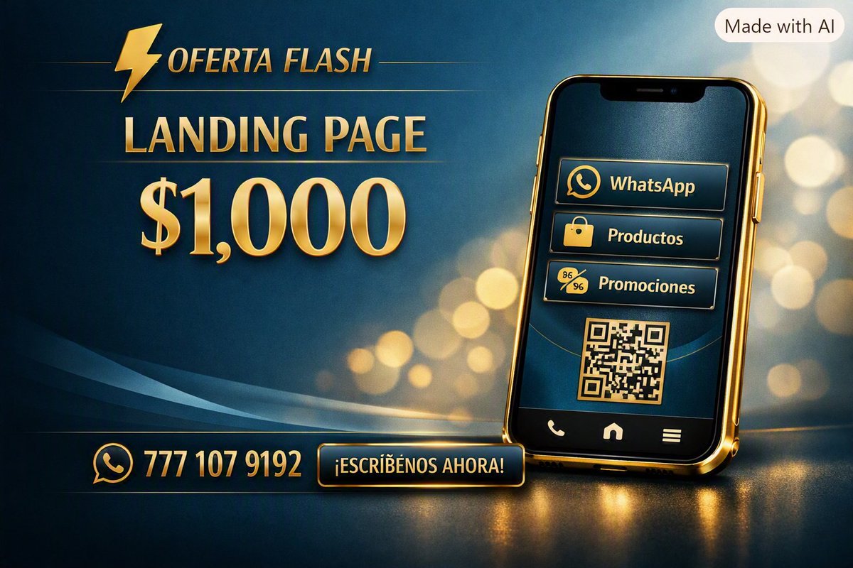 LavariegaMx's tweet photo. 🔥 Oferta Flash: Landing Page por $1,000

Todo tu negocio en un solo enlace.

✅ WhatsApp directo  
✅ Productos y servicios  
✅ Promociones y precios  
✅ Código QR incluido  
✅ Diseño para celular

📱 WhatsApp: 7771079192

📩 Envíanos mensaje. 🚀
#Cuernavaca #Morelos #Temixco https://t.co/SEPRqj3PAe