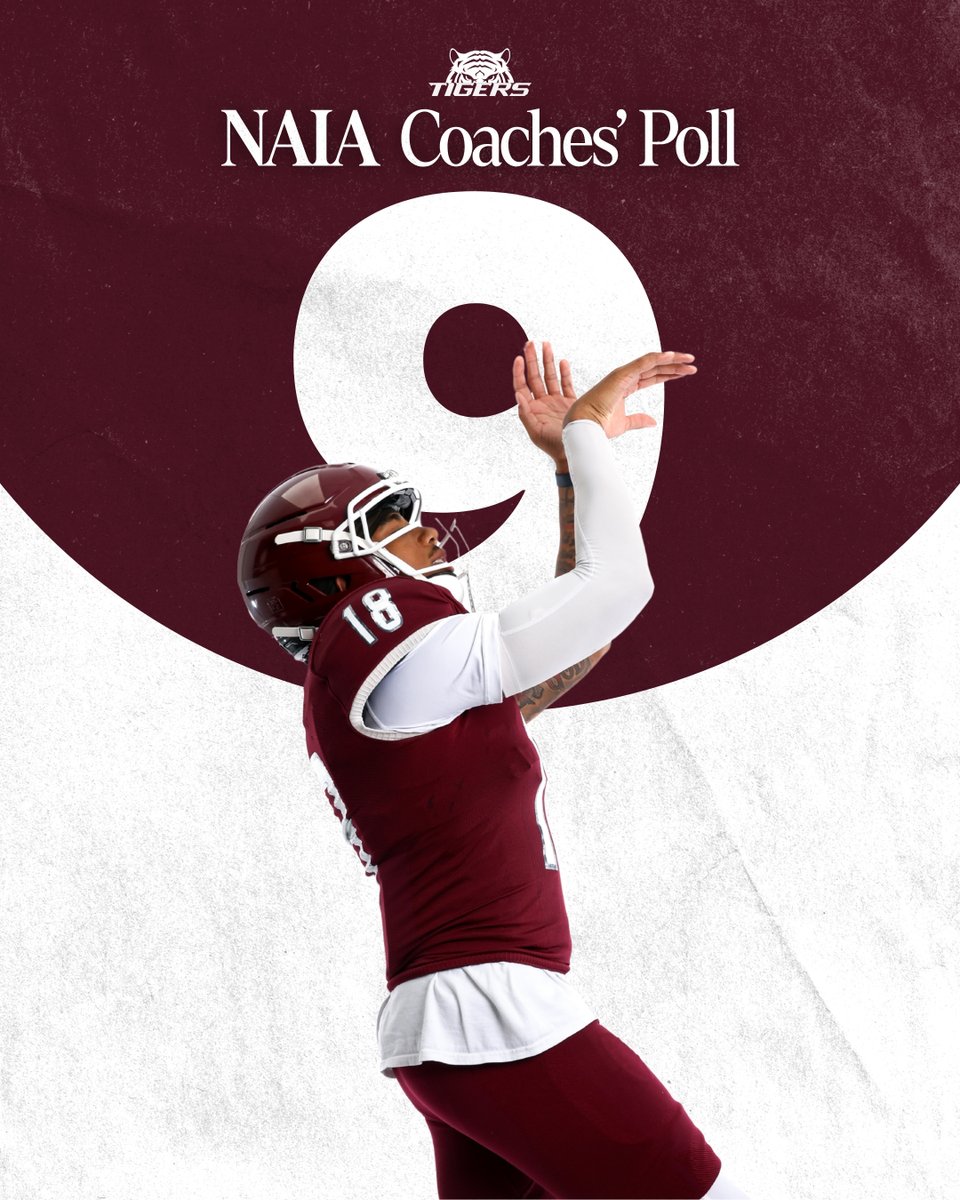 CvilleTigersFB's tweet photo. Campbellsville climbs to No. 9 in latest NAIA coaches’ poll
https://t.co/M8tZXoyx9D https://t.co/SfCNCT1MTm