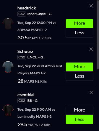 VOLTProjections's tweet photo. VOLT ⚡️CS2 6X SLIP 👀

Used our new "Slip builder" feature to build this 6x slip.

The VOLT model is pricing this at an 18.5% chance to hit, an 11.1% EV and a 45 confidence overall score per the VOLT scoring system.

Lock in now, with some huge games coming up 👇 https://t.co/AGMMzQi9x3