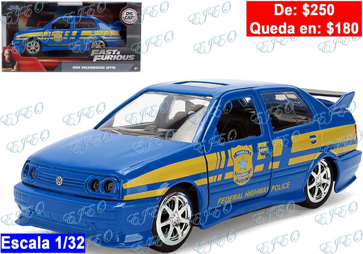 distribuidoejeo's tweet photo. Atención:
A la venta ya con nosotros estos autos de las películas de Fast & Furious en escala 1/32
De $250 queda en $180
#DistribuidoraEjeo #Jada #DieCast #FastandFurious #RápidosyFuriosos #volkswagen #jeta #police #1/32 https://t.co/FAHZeYDi90