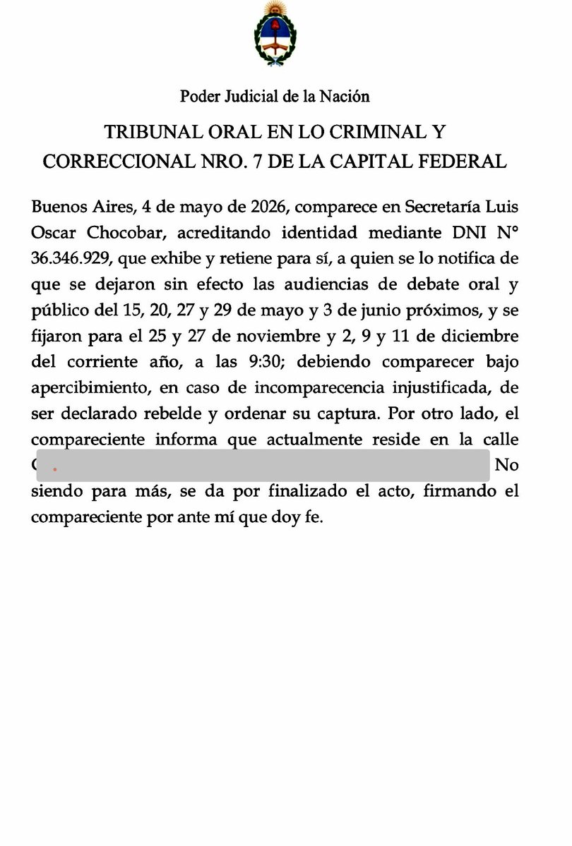 Doctor_Soto's tweet photo. Si Chocobar no se presenta al nuevo juicio, inmediatamente ordenan su captura! https://t.co/pbOyK66Bub