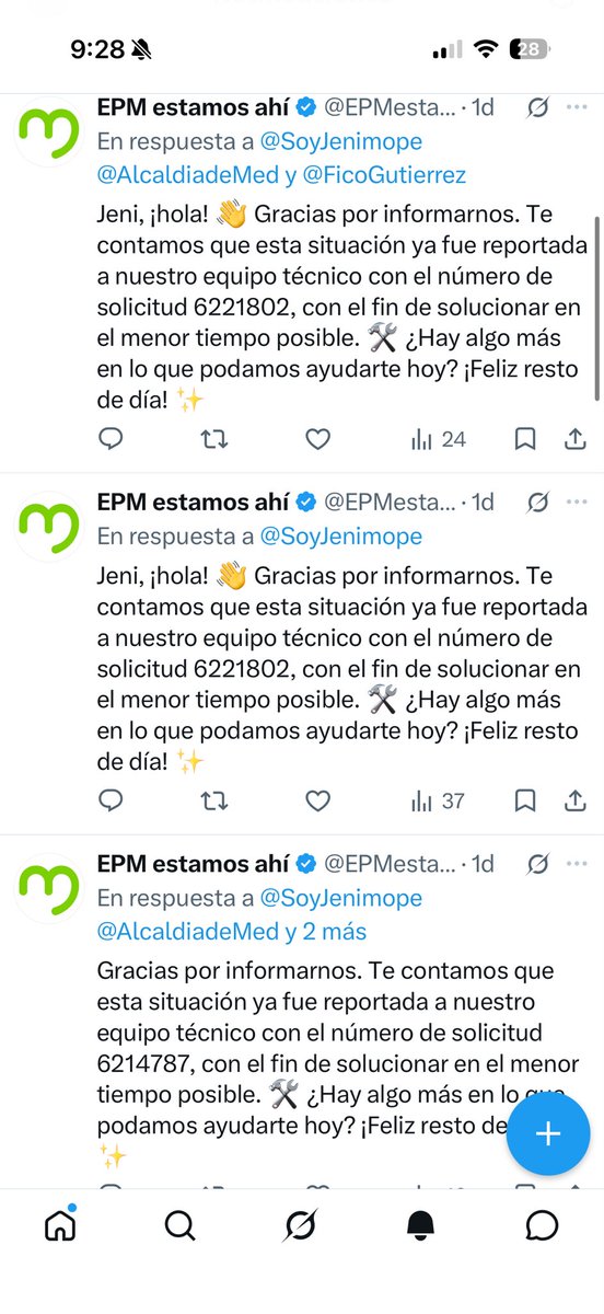 SoyJenimope's tweet photo. @EPMestamosahi @AlcaldiadeMed @FicoGutierrez Piden ahorro de agua y ustedes no son capaz de manera prioritaria atender los daños donde se desperdicia AGUA POTABLE. Les pido argumentos respecto a estos reportes donde el líquido vital se sigue perdiendo. 😡 https://t.co/w0YfGVBgJy