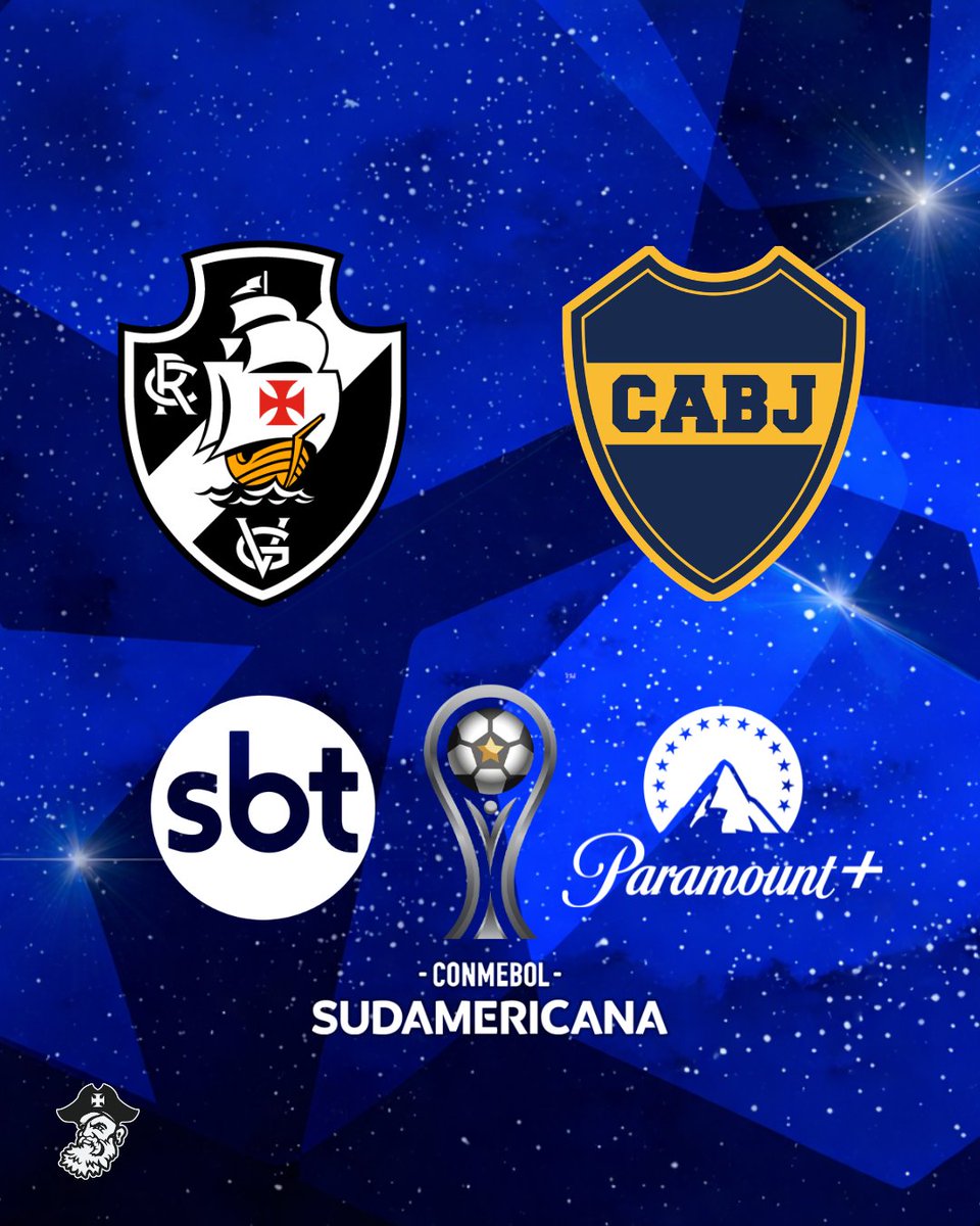 NewsAlmirantee's tweet photo. As duas partidas da semifinal da Copa Sul-Americana entre Vasco e Boca Juniors terá transmissão pelo SBT e pela Paramount+. https://t.co/yo4epGDPI9