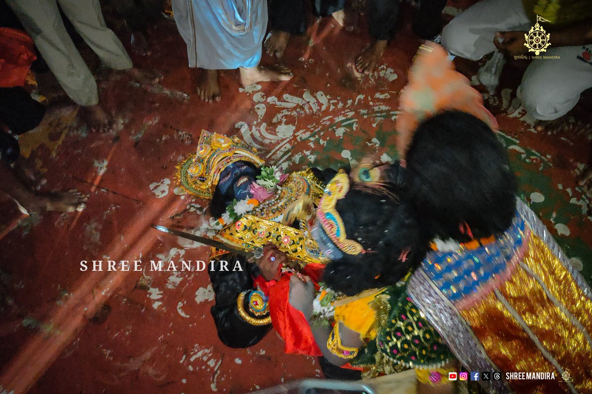 shree_mandira's tweet photo. On the occasion of "Bhadraba Shukla Dashami Tithi", some glimpses of the rituals of "Krushna Leela, Kansa Badha Prastaba, Labani Khia and Mathura Hata Jura" being performed today. https://t.co/EyqFFO6JEW