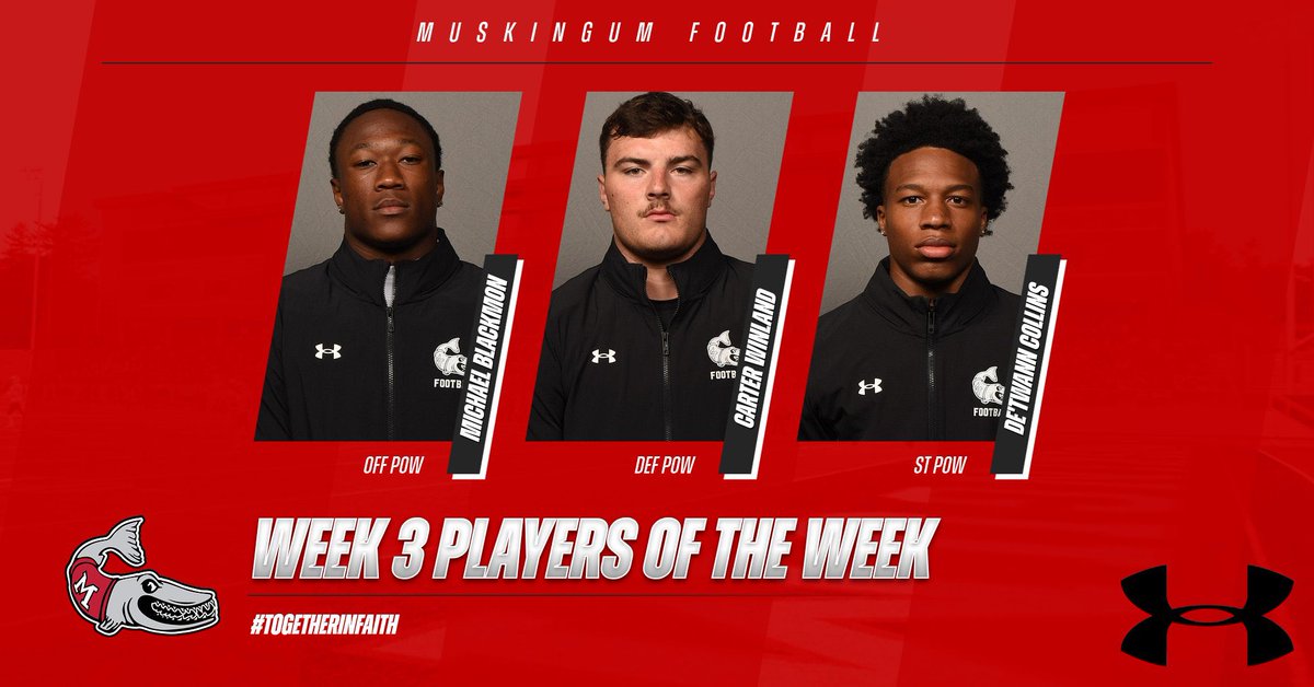 MuskingumFB's tweet photo. Congrats to our Week 3 Players of The Week! #DefendTheM #TogetherInFaith https://t.co/5qClDkjbVe