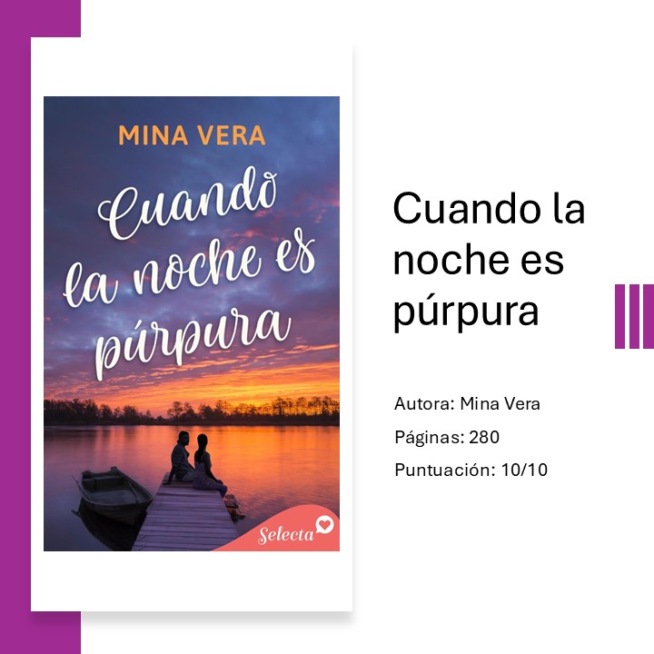 evapikachu2's tweet photo. 🌟¡Nueva reseña en el blog!🌟
En esta ocasión el libro escogido es... ¡"Cuando la noche es púrpura" de Mina Vera!
#Romántica #LecturaRecomendada #BookstagramEspaña #Bookreview
https://t.co/l6yMlA6DWh https://t.co/MMZWXdw2fl
