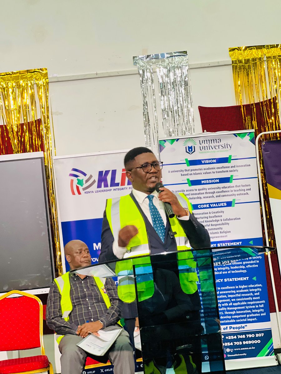 UmmaUniversity's tweet photo. PS – State Department for Youth Affairs & Creative Economy, Hon. Fikirini Jacobs, emphasised the importance of empowering young people to take an active role in shaping a culture of integrity and driving positive change across the country.

#EACCMashinani #IntegrityInAction #YouthForChange #UmmaUniversity