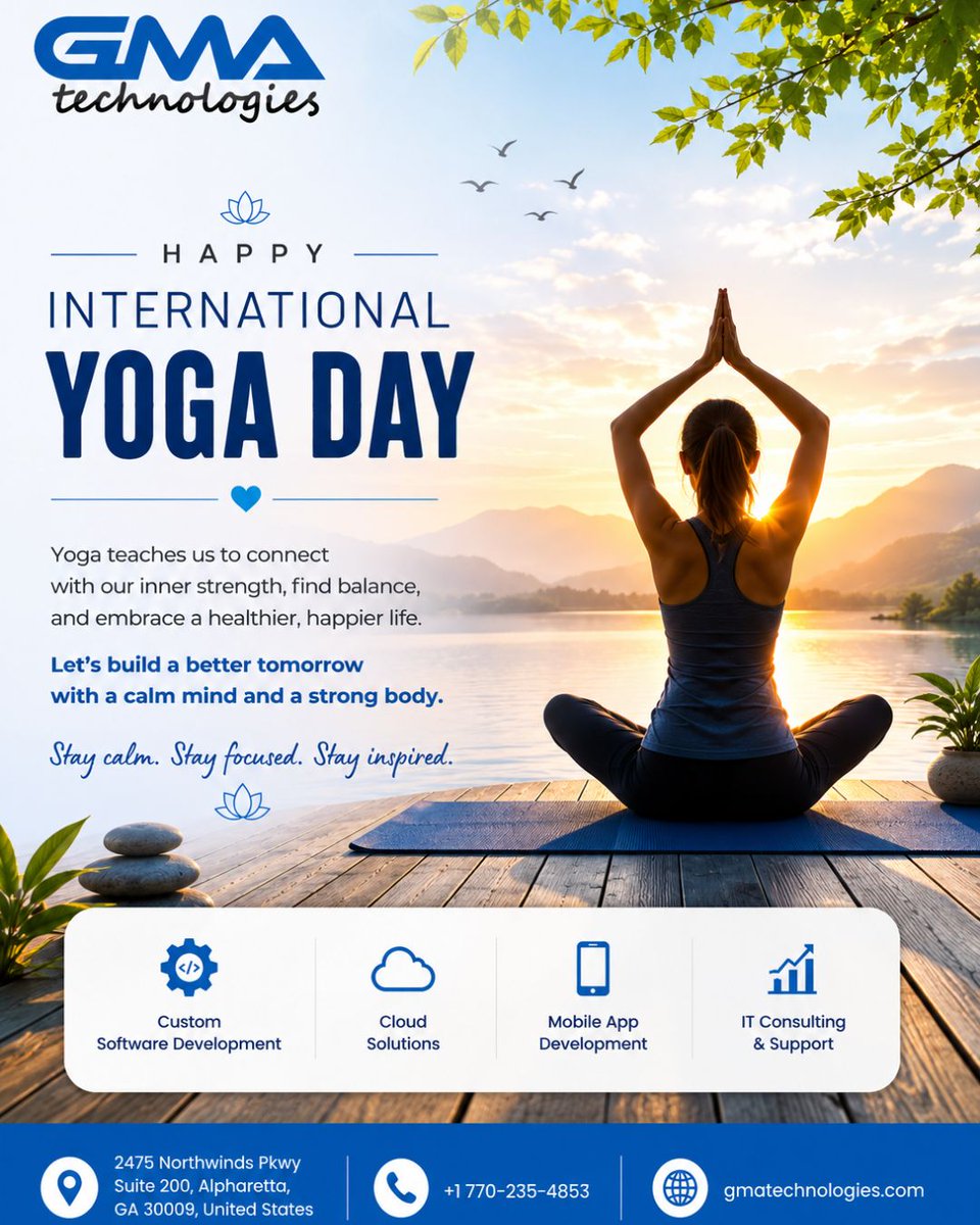abigailram8hnd's tweet photo. Just as technology drives progress, yoga builds the foundation for a healthier, more focused future. Happy International Yoga Day! https://t.co/B4taoxQgCW