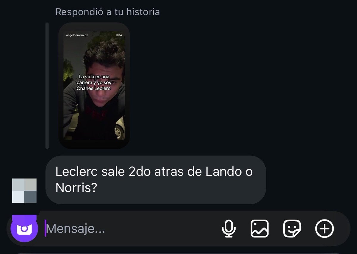 AleeexDuarte's tweet photo. Contexto: subí una storie a ig y varón chamuyador me contesta eso. 

Cómo le explico que Lando y Norris son la misma persona? Kjjj https://t.co/ARnMBEokQr