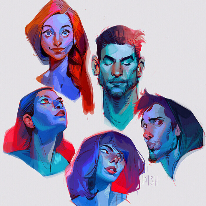 prokotv's tweet photo. Get a head start on your week, by sketching some portraits.

Art by @loishh, @MontaldRembert , and @saqomolo https://t.co/Tw87SrE8AL