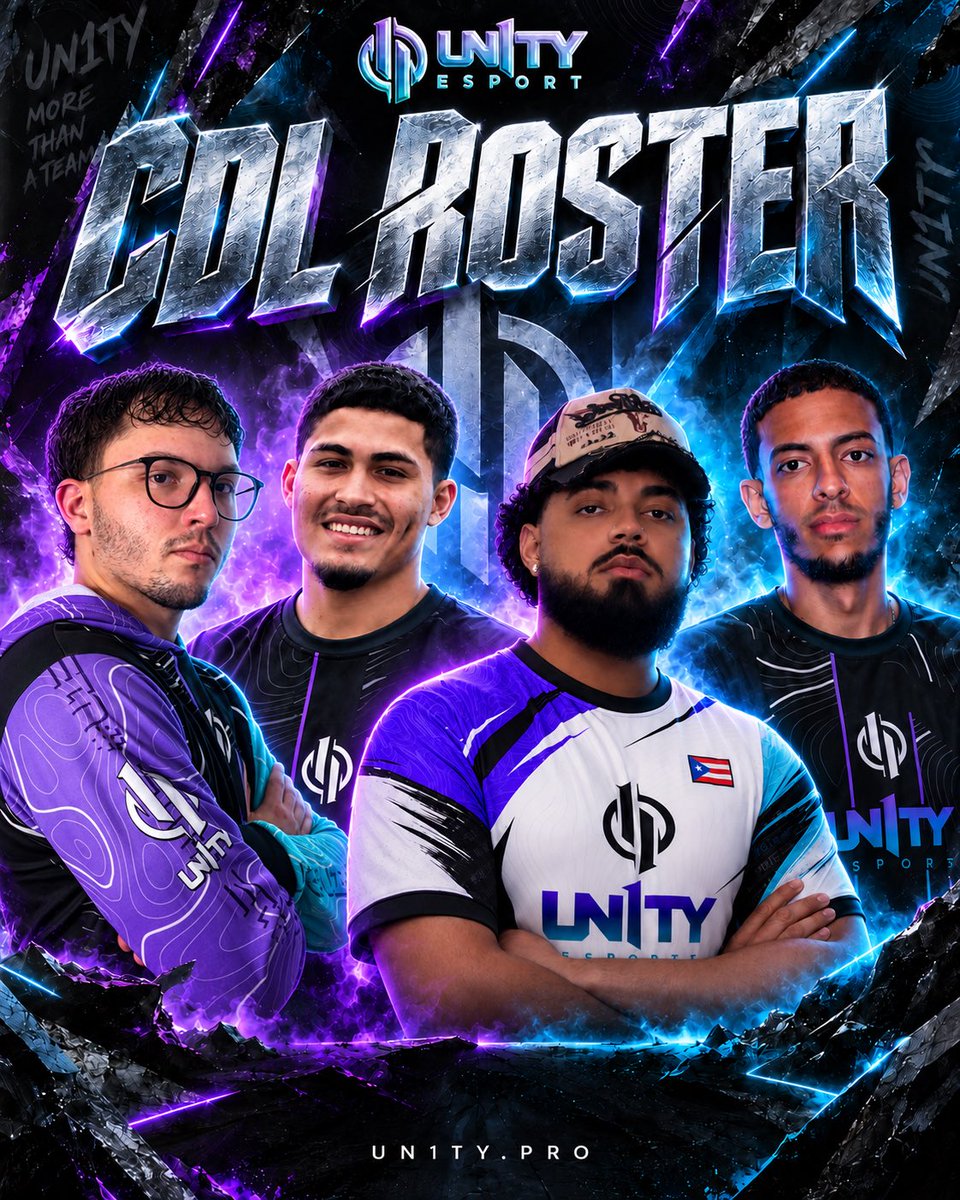 Un1tyOficial's tweet photo. Presentamos uno de nuestros rosters oficiales de CDL de UN1TY ESPORTS. 🔥

Seguimos ampliando nuestra presencia en el competitivo. Hay equipo y hay mucho por trabajar.

Team 1
@21YouNick , @CloakedPR_ , @onlinexyf , @AngelRvmos 

Team 2…. 👀

#UN1TY #U1E https://t.co/RE8qIdAoOw