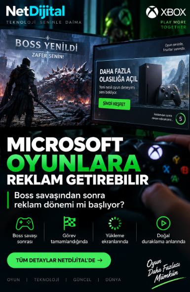 Netdijitaltr's tweet photo. Microsoft Oyunlara Reklam Getirebilir:Boss Savaşından Sonra Reklam Dönemi mi Başlıyor?
https://t.co/yJETvpJcZt
Microsoft'un yeni bir patent başvurusu,PC ve konsol oyunlarında reklamların oynanışın doğal olarak durduğu anlarda... #microsoftoyun #oyun #xbox #xbox360 #xboxoyun #boss https://t.co/EdfiqZMazf