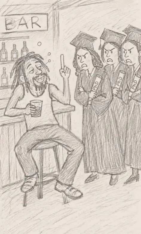 jungleman001's tweet photo. @amerix one drunk man is more intelligent than 3 women with PHD. 

Shadaya knight. https://t.co/k5qeKfdhX4