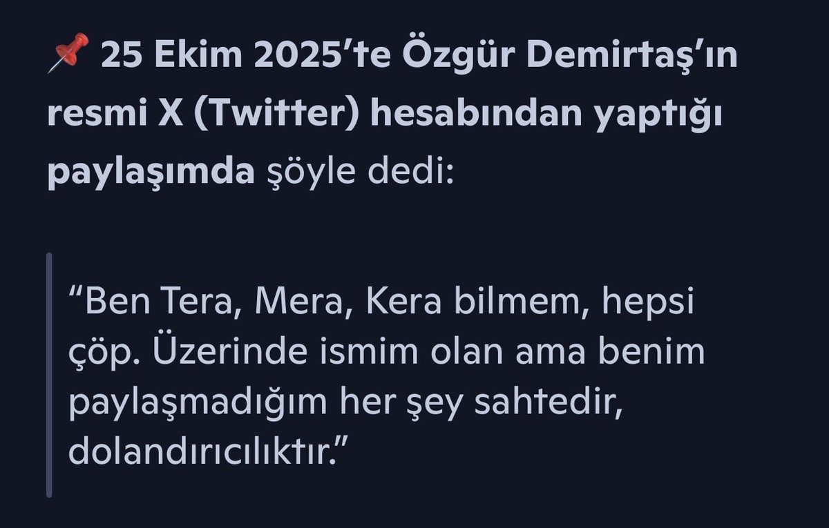 Mhm_Syn's tweet photo. @ProfDemirtas Hocam müsaadenizle birşey söyleyeyim. Siz millete gerekli uyarıyı yapmışsınız. Helal olsun. Acıkça uyarmış. Copilota sordum, Özgür hocanın uyarısı varmıydı diye? Bana bunu verdi. https://t.co/QIBdwhHnMe