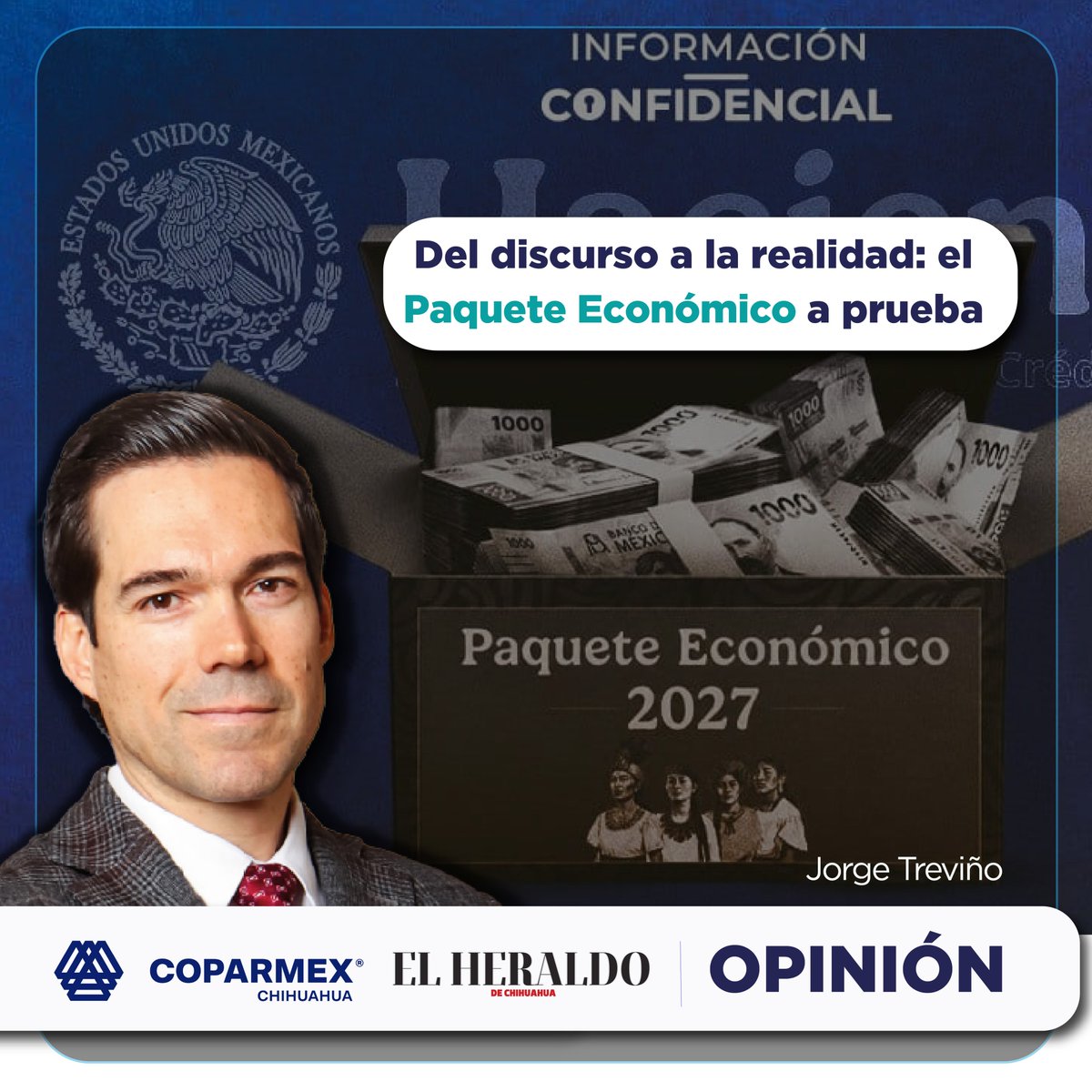CoparmexCUU's tweet photo. 📊🇲🇽 Nuestro presidente, @jorgetrevinop , analiza el Paquete Económico: recaudar mejor sin cargar a quienes cumplen, gastar con eficiencia e invertir en áreas estratégicas. 

📈 ¿Cómo convertir el presupuesto en resultados? 

👉 https://t.co/ip3b8MLezm 

#COPARMEXChihuahua https://t.co/a6T2tvzz0Q