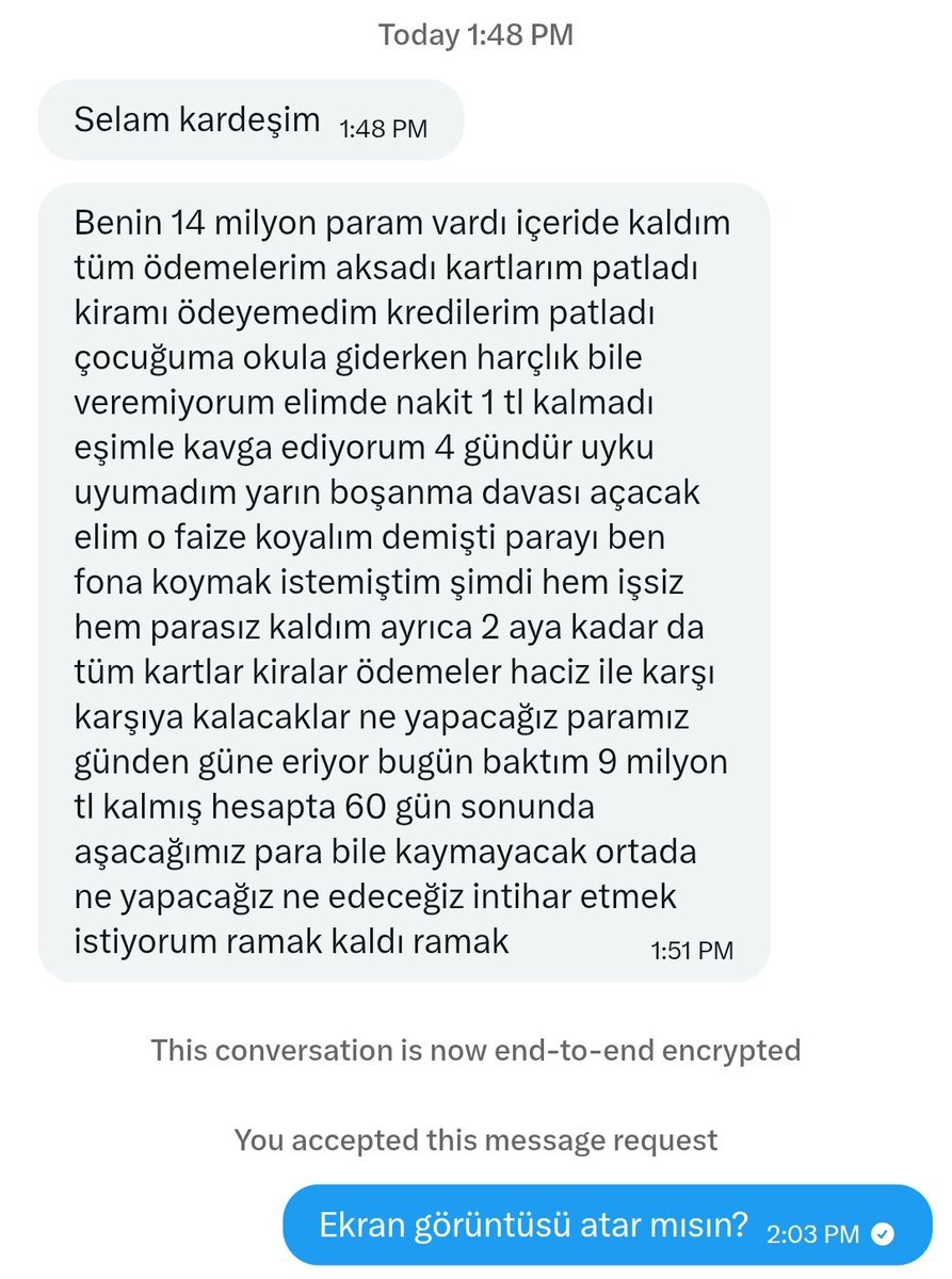 Finanskeyfi's tweet photo. Eşiyle boşanma aşamasına gelmiş. Allah yardımcısı olsun https://t.co/AVsWDHkjMD