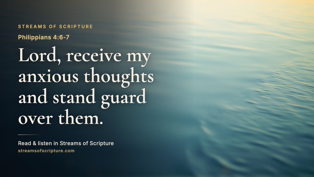 StreamScripture's tweet photo. A common reading treats this verse as a formula: pray correctly, receive peace, end of worry. But Paul actually links three movements together: prayer, petition, and thanksgiving, meaning gratitude is not optional decoration…
Read & listen link below ↓
#Philippians4 #GodsLove https://t.co/ywIRs7Cop0
