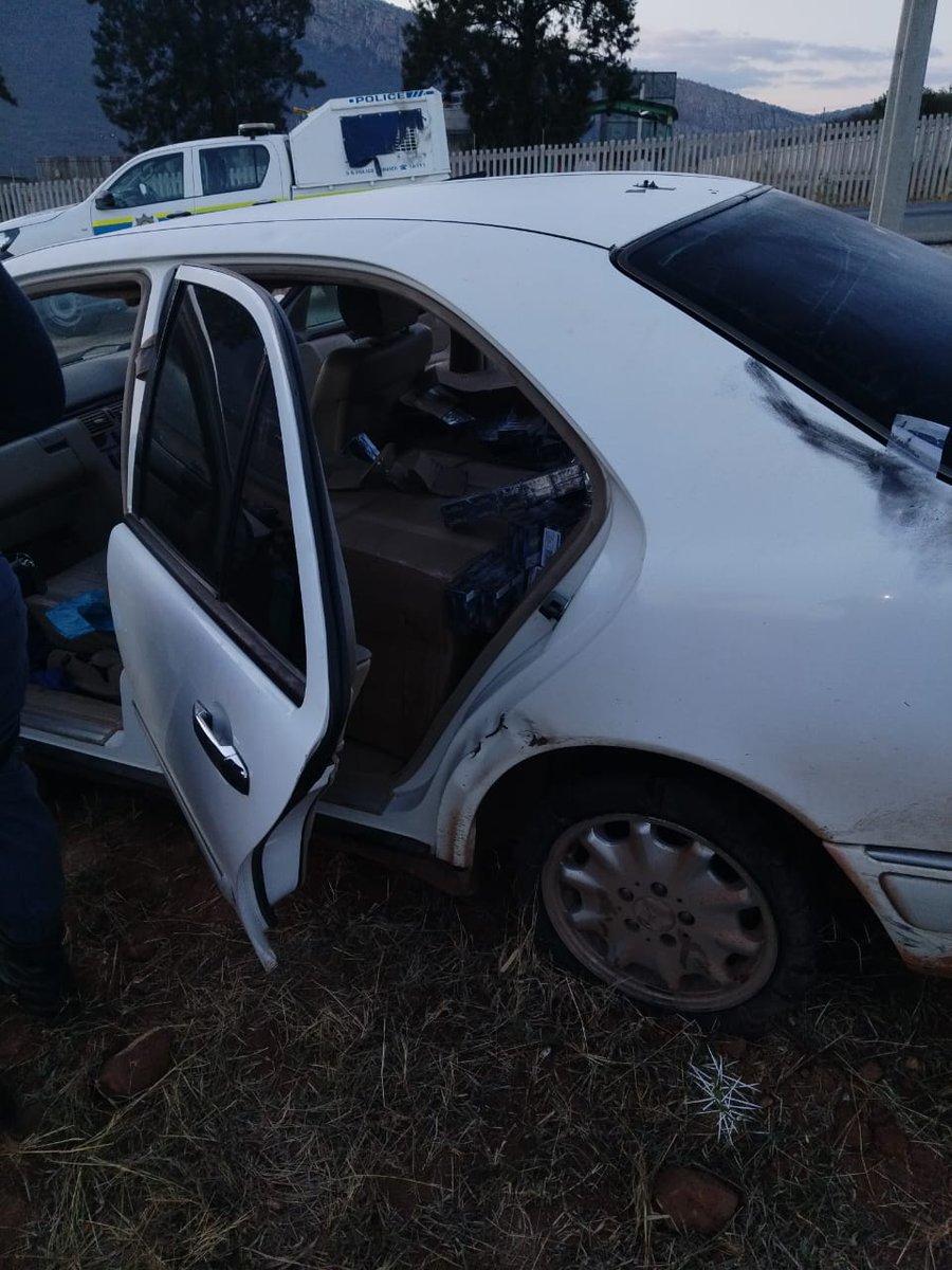SAPoliceService's tweet photo. #sapsLIM [ILLICIT CIGARETTES WORTH APPROXIMATELY R100 000 RECOVERED FOLLOWING POLICE PURSUIT IN LEBOWAKGOMO]

Members of the Mankweng Crime Prevention Unit recovered illicit cigarettes valued at approximately R100 000-00 following a high-speed police pursuit in the Molepo area during the early hours of Sunday, 20 September 2026.

At about 02:50, members were conducting patrols along the D4040 road at Ga-Rampheri when they spotted a white Mercedes-Benz, travelling at a high speed and appeared suspicious, prompting the police to signal the driver to stop.

The driver, however, failed to stop and a pursuit ensued. The members pursued the vehicle until it reached a filling station at Ga-Chuene, within the Lebowakgomo policing area. The driver subsequently abandoned the vehicle and fled on foot into the nearby bushes.

The police attempted to pursue the suspect but he managed to evade arrest. Members from SAPS Lebowakgomo were then summoned to the scene.

Upon searching the abandoned vehicle, police discovered a quantity of illicit cigarettes, which were seized including the suspect's vehicle. #StopIllicitTrade ML
https://t.co/4on4M8JmoO