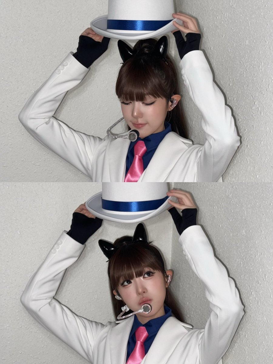 DetcoCrave's tweet photo. YENA as Kaito Kid. https://t.co/g91wT8BjJV