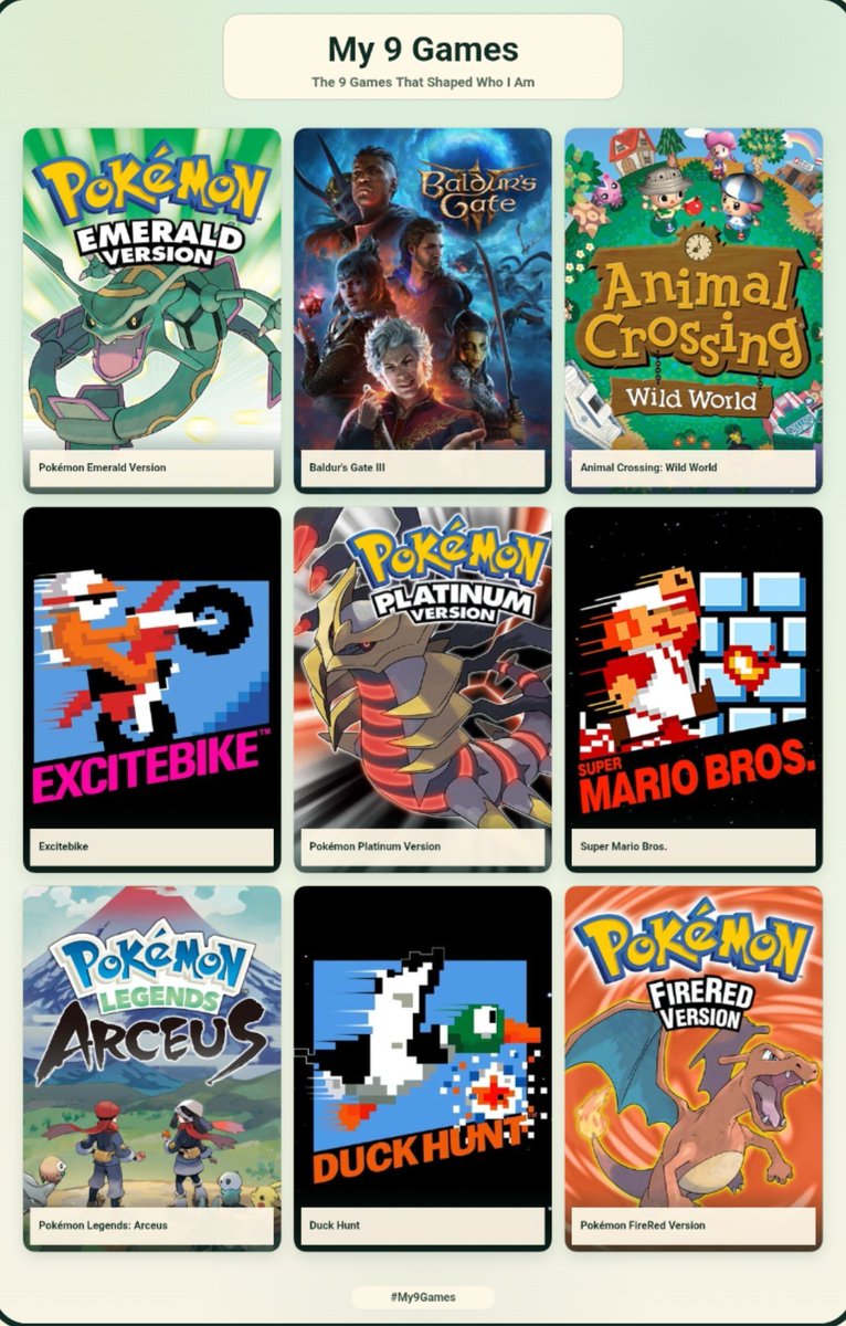 shutupshyla's tweet photo. 9 games that shaped who i am :p https://t.co/JM4b1648vt