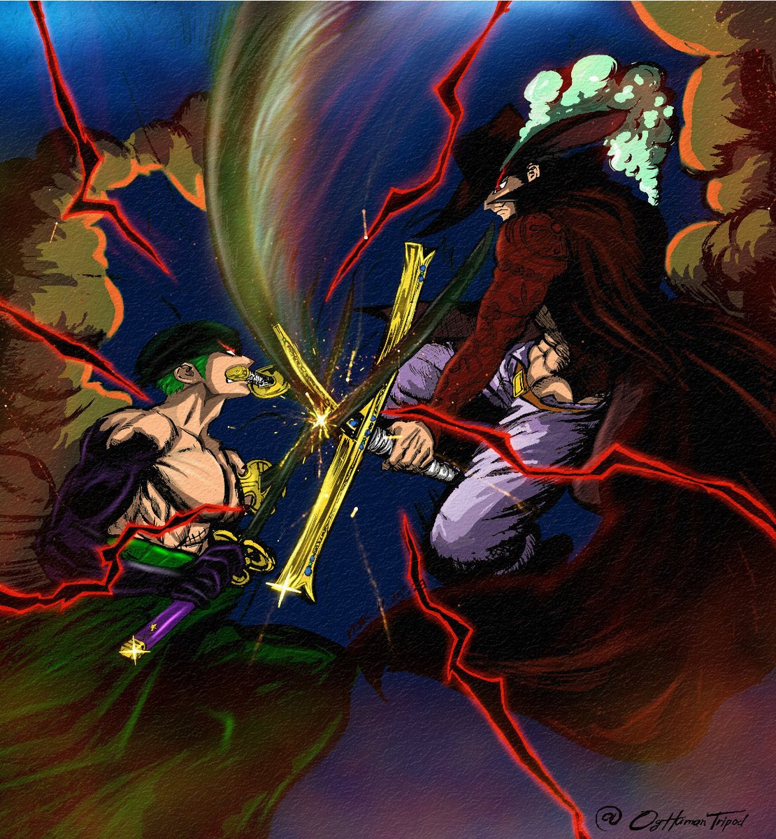 OgHumanTripod's tweet photo. #ONEPIECE1194 

"I shall wait for you atop this throne of Supreme Might" 
-Mihawk Ch 52

"The mighty must possess Conquerors Haki"
-Mihawk Ch 1194

Mihawk's Conquerors Haki must be insane😭 https://t.co/4Mu9JH5cYa
