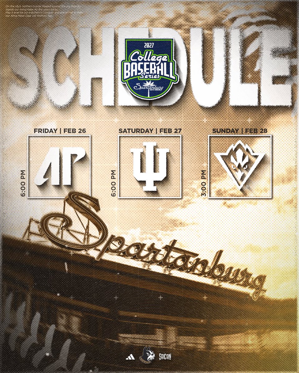 WoffordBaseball's tweet photo. 𝐁𝐚𝐬𝐞𝐛𝐚𝐥𝐥 𝐢𝐧 𝐓𝐡𝐞 𝐁𝐮𝐫𝐠 🤟 

The schedule for the 2027 @CBS_Spartanburg has been released ‼️ 

#ConquerandPrevail | #ForTheW https://t.co/yiFWHTJJ5n