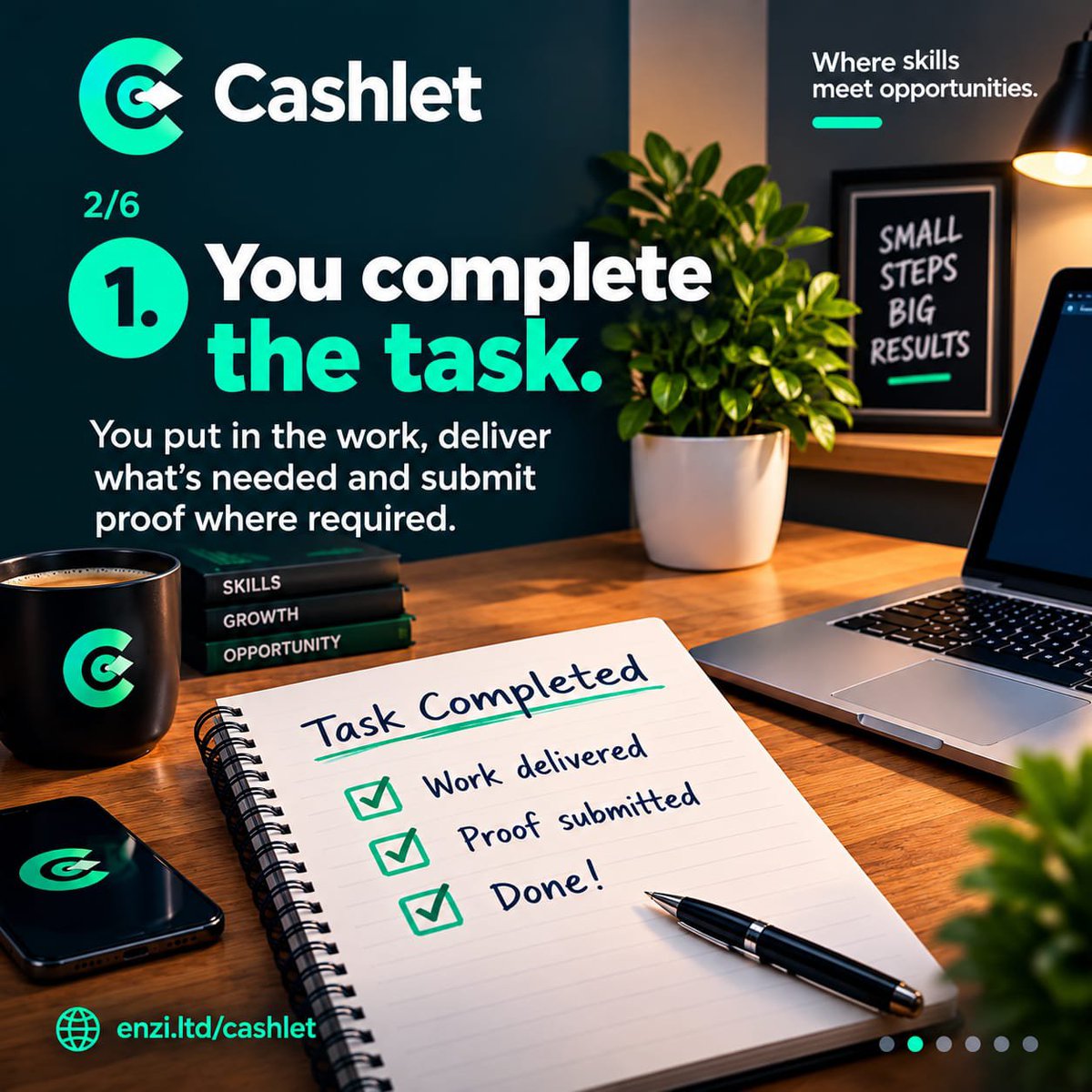 Enzi_ltd's tweet photo. Every task you complete tells a story.
Complete the task
Get rated
Verify your skills
Grow your work history Build your reputation
Your work today can become the proof behind your next opportunity.
#CASHLET #BuildBoldly #ENZI https://t.co/KCNpT8T22D