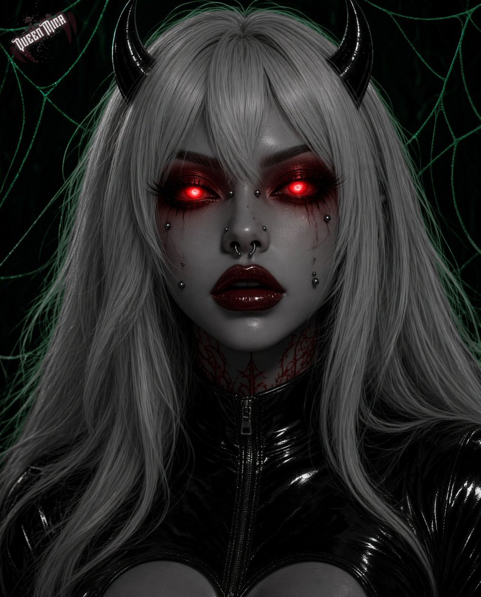 QueenMina_2D's tweet photo. You felt it the second you opened this, didn’t you? 🕷️

That slow, sweet pull behind your ribs...The way your thoughts go quiet when these red eyes find you. 

I wore this face so you’d come closer…so you’d mistake the hunger for beauty...🕸️

Now you’re in my web. Tangled and helpless...

Give it. Become useful.

All for Mina. 🌀