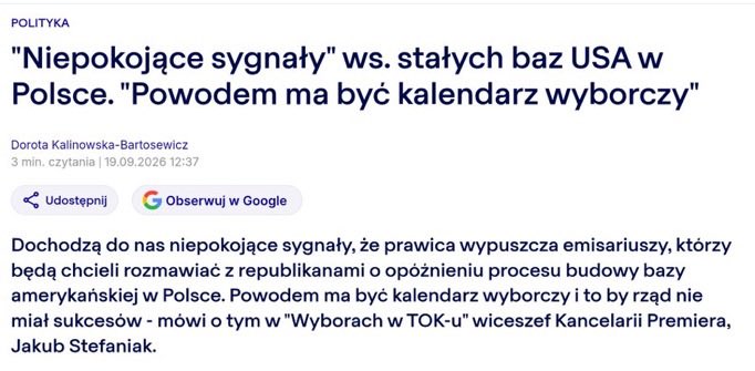salekk860's tweet photo. „Dochodzą do nas niepokojące sygnały, że prawica wypuszcza emisariuszy, którzy będą chcieli rozmawiać…o opóźnieniu budowy bazy amerykańskiej w Polsce. Powodem ma być kalendarz wyborczy i to żeby rząd nie miał sukcesów” - mając takich „patriotów” na co komu wrogowie. https://t.co/OcPUMECpUc