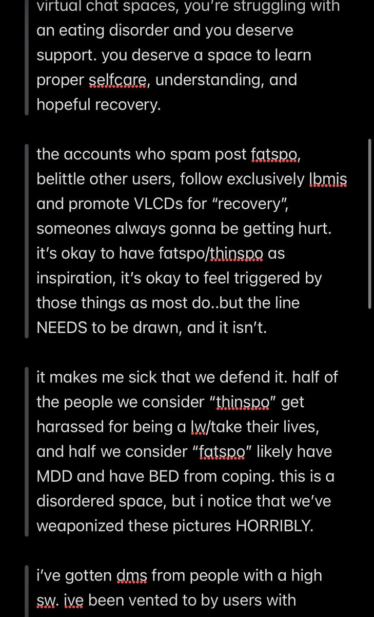 wreckedwhip's tweet photo. i hate to see thinspo, fatspo, and bonespo used so frequently. with the drama surrounding using literal dead people as thinspo, i feel compelled to make this. 

immediate TW for mature themes and brutal insight on EDs some may not want to see. https://t.co/1Ko9tVjJHU