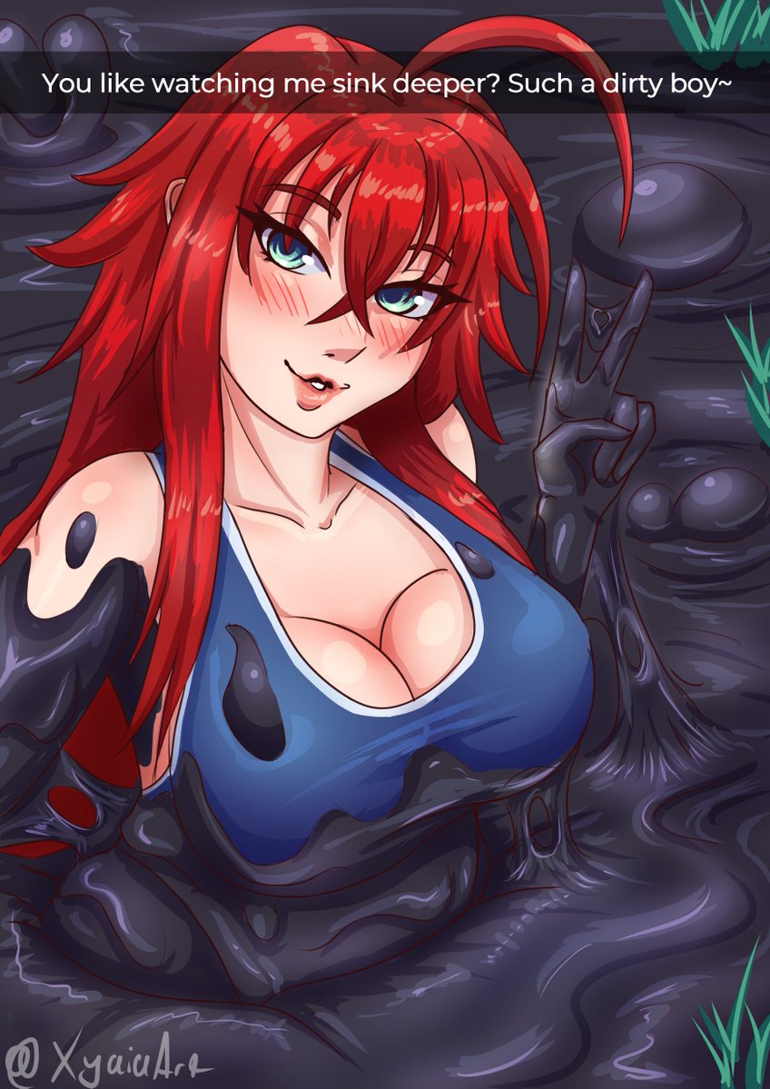 XyaiaArt's tweet photo. Rias steps out for a bit, telling you that shes just going on a little walk. Little do you know, she's found out about your little kink, teasing you by slathering herself in some gooey, bubbling tar~

#tar #sinking #quicksand #rias https://t.co/vh2wftJf9e