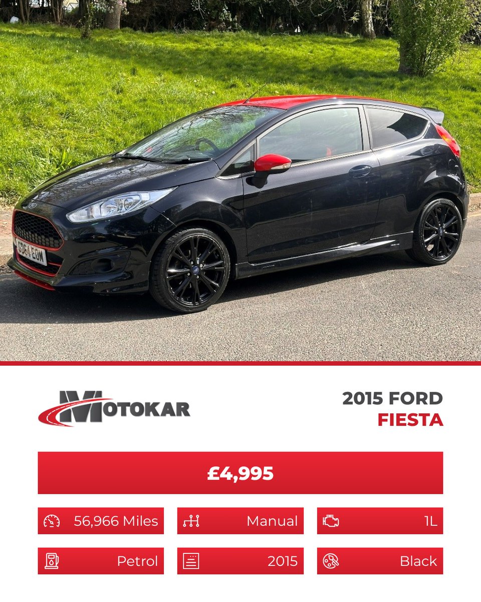 CorneliaErbrra's tweet photo. 2015 Ford Fiesta 1. 0T EcoBoost Zetec S Black Edition – £4, 995 
1L petrol, manual, 56, 966 miles. Finance, warranty, and part exchange available. We also buy cars. Call 01424 730750 for details. https://t.co/44LHe22iAB
