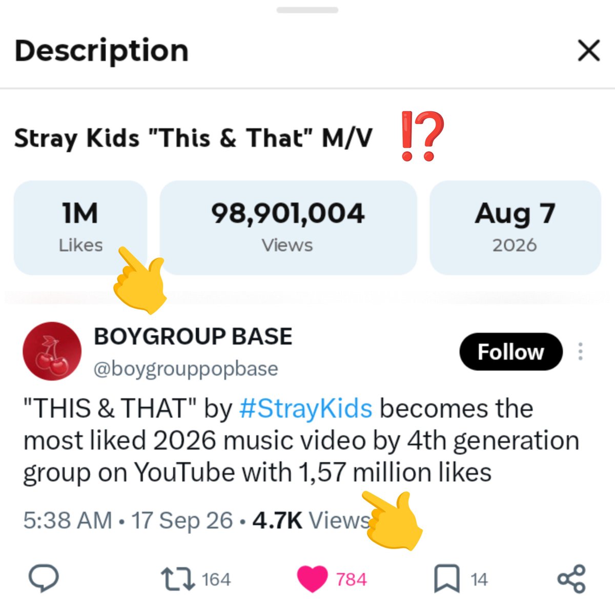tempo54_'s tweet photo. First @youtube didn't count "This &amp; That" on daily Music video chart for first 4 days in spite of gaining 50.3M views &amp; didn't report the filtered streams to Billboard which affected our chart position. Now you deleted 570k likes ⁉️

This mistake is unacceptable @YouTubeCreators https://t.co/9QHFH9Arbj