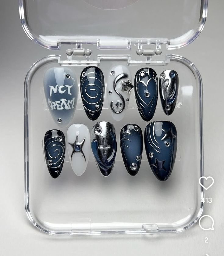 nextday_nails's tweet photo. Press on nails untuk konser NCT atau BTS only 169k dengan pilihan design dibawah ini pada mau gak guyss? 

Bisa req warna, gambar, size ONLY 169k

#zonauang #zonajajan #pressonnails #nct127 #BTS #BTS_WORLDTOUR_ARİRANG https://t.co/CfR2GwckS2