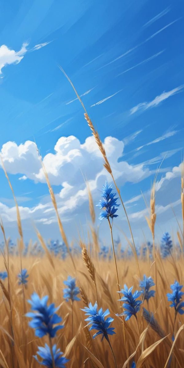 NatureDailyHQ's tweet photo. Where the golden fields meet the blue skies. Pure peace. 🌾💙🌤️ https://t.co/ox17E4pVdy