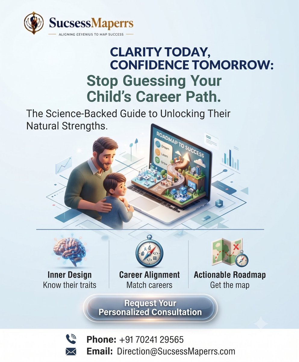 SucsessMaperrs's tweet photo. Every child has an incredible inner design waiting to be unlocked. you can discover their natural traits, match them with future-proof career paths, and follow a step-by-step roadmap tailored just for them.Empower your child's tomorrow, starting today. https://t.co/WBGUm12gfN