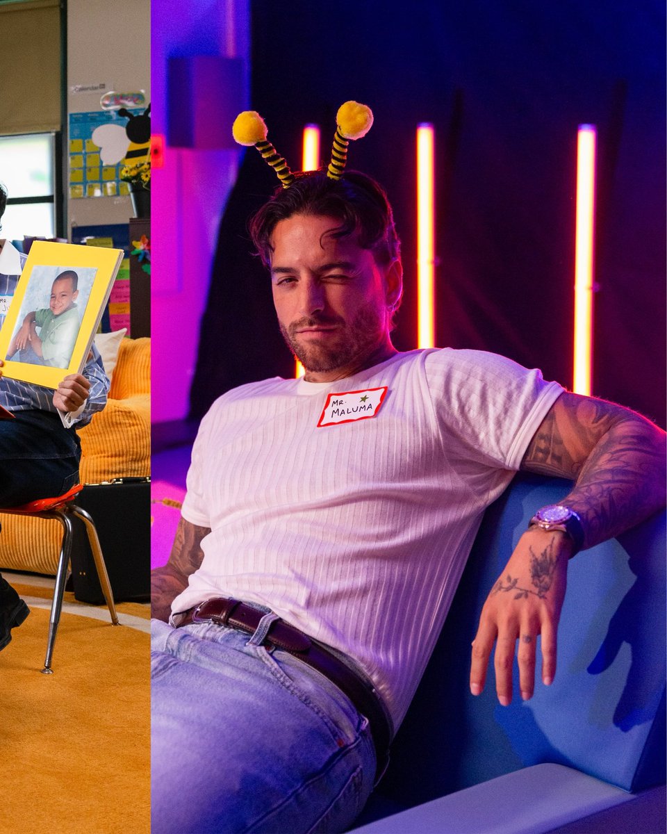 CentralMalumaBr's tweet photo. Maluma será o artista convidado do programa “Celebrity Substitute” onde será um tipo de professor substituto de uma classe de alunos. O episódio vai ao ar nesta terça-feira. 

📸 1/3 https://t.co/6v4T6QZefQ