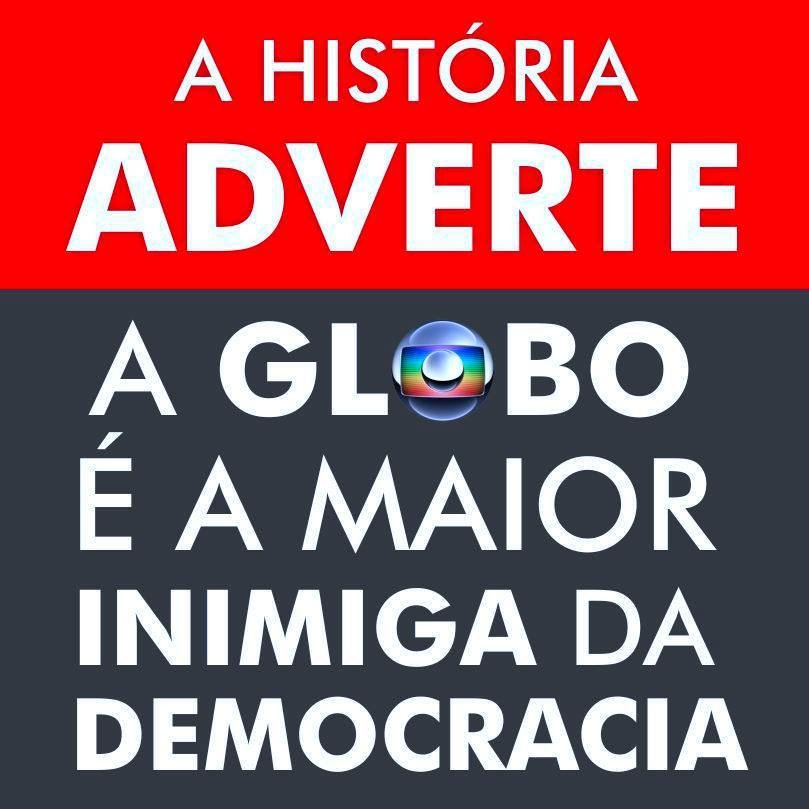 CarlosS48442375's tweet photo. Vamos boicotar a globo lixo.
A GLOBO É O GOLPE. https://t.co/64LLsSTNz5