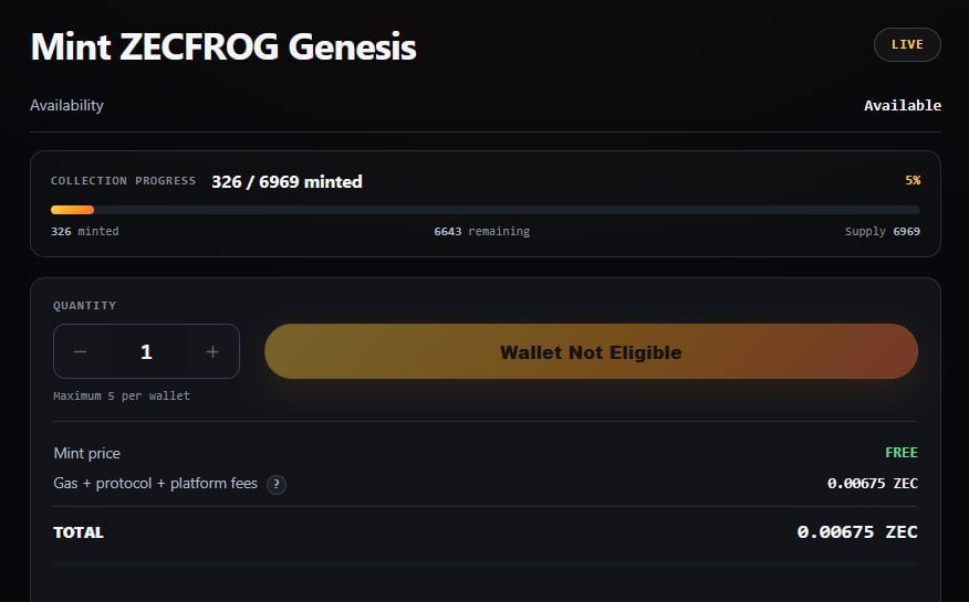 Still_Early_'s tweet photo. 🚨 @zecfrogs ~ FREE MINT? Seriously?

The mint is advertised as FREE, but when you actually try to mint, around $10 in fees can be charged. 💀

I understand that blockchain transactions can have gas fees, but when the mint itself is promoted as FREE, users should clearly know about any additional platform or protocol fees before they proceed.

For me, ~$10 is too much for a “free mint,” so I’m leaving the mint.

Not trying to create FUD ~ just sharing what I experienced so others can check the total fee carefully before minting.

FREE MINT ≠ $10 FEE.