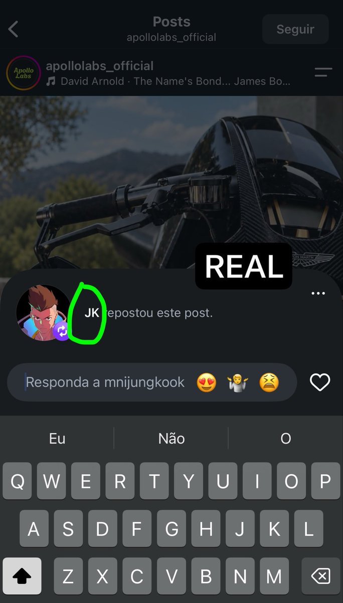 pjmcompositor's tweet photo. melhorem as edições de vocês. quando clica no perfil do jungkook pra escrever um comentário na repostagem dele, não aparece “mnijungkook” e sim “JK” https://t.co/FWSEMxLXGB