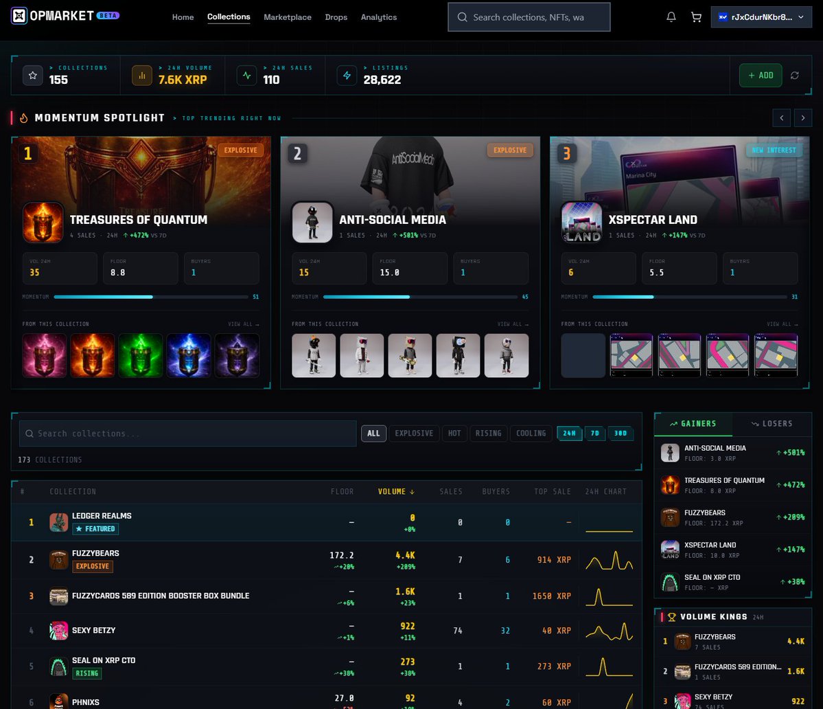 opmarketai's tweet photo. Drag clusters apart, zoom in, click any wallet to trace its links + volume.

Built to make XRPL NFTs transparent — so you stop funding rugs. 💜

Try it → https://t.co/HPqvhFc30o → open any collection → HOLDERS tab https://t.co/YnOuccuJKH