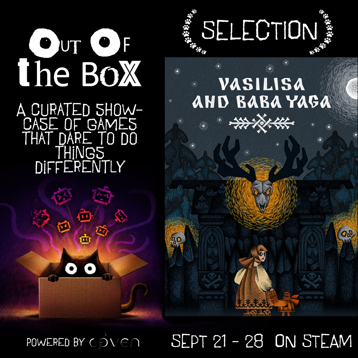 BabaYaga_Games's tweet photo. Hi! We’re taking part in the #OutOfTheBoxGames festival on Steam. There are lots of interesting and unusual games there—come check it out! https://t.co/jo0rVhLItX