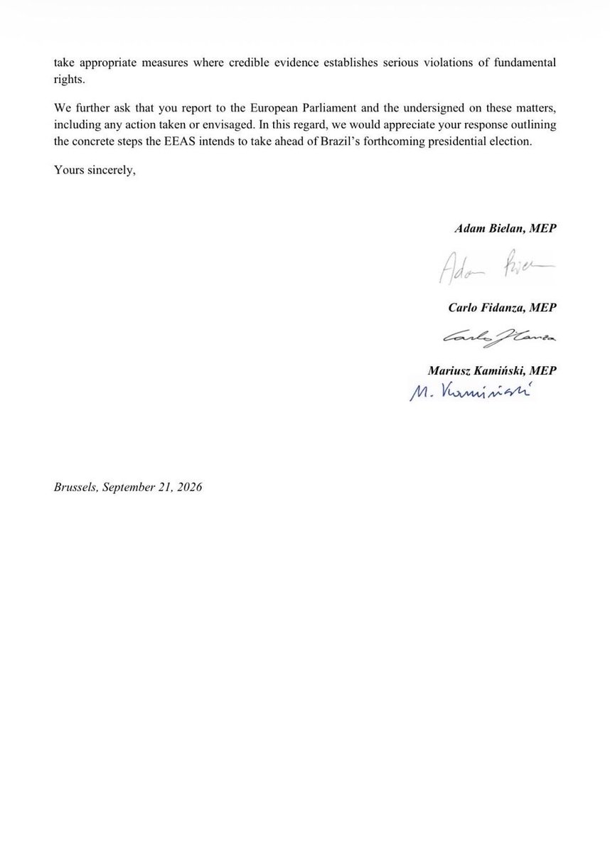NewsLiberdade's tweet photo. 🚨URGENTE - Deputados da União Europeia pedem análise de sanções contra autoridades brasileiras https://t.co/X1wvgTeZo8
