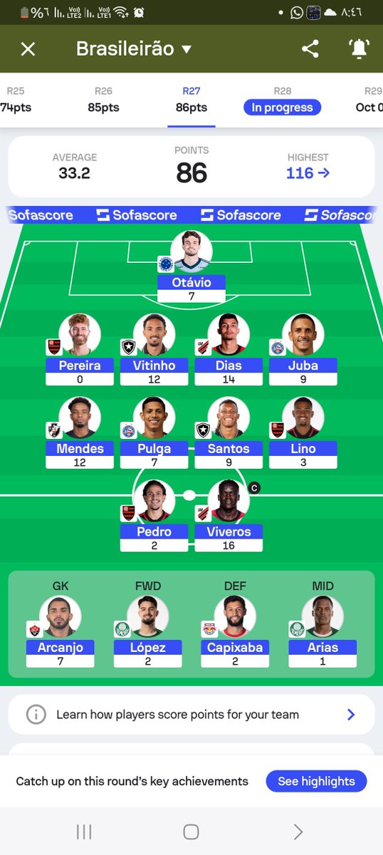 FPL_E1's tweet photo. @Sofascore @SofascoreBR @SofascoreARB #GW27
point 86

Total point 1754 
 🌍 248
🇪🇬 6
#Brasileirão2026 https://t.co/PbOhAI0296