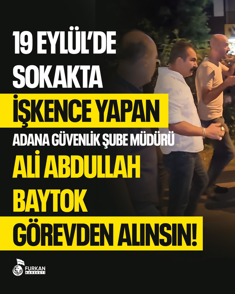 fhengellenemezz's tweet photo. 19 EYLÜL’DE SOKAKTA İŞKENCE YAPAN ADANA GÜVENLİK ŞUBE MÜDÜRÜ ALİ ABDULLAH BAYTOK GÖREVDEN ALINSIN!

19Eylül SokakIşkencesi
#AdanaEmniyetiYargılansın
AliAbdullah GörevdenAlınsın https://t.co/0ddd1X295T