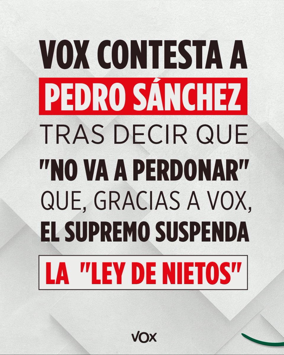 vox_es's tweet photo. No necesitamos ni queremos el perdón de Sánchez. https://t.co/PkfkIlvE65