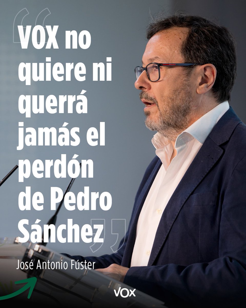 vox_es's tweet photo. No necesitamos ni queremos el perdón de Sánchez. https://t.co/PkfkIlvE65